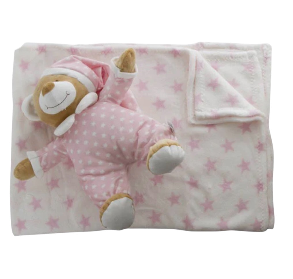 Teddy Bear Gift Pack Bear and Blanket